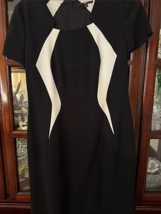 Hugo Boss Dresses & Skirts - Hugo Boss Black Dress with White Contrast Panels
